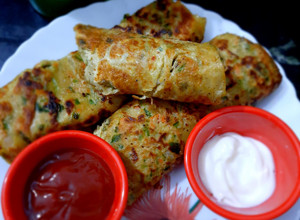 A picture of Egg Paratha.
