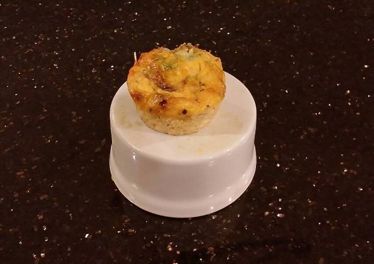 Recipe of Perfect Ham and Cheese Crustless Mini Quiches