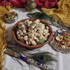 A picture of Janmashtami special prasad bhog - Makhana Paag.