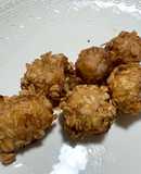 Lychee frito apanado con avena