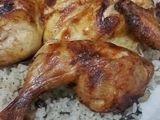 دجاج مشوي مع رز مع فطر
