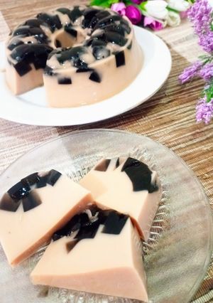 Foto resep Puding Teh Susu Cincau