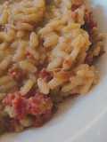 Risotto con salsiccia e vino bianco