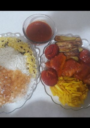 عکسی از دستور زرشک پلوبا مرغ 🤩