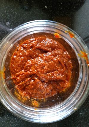 A picture of Tomato imli chutney.