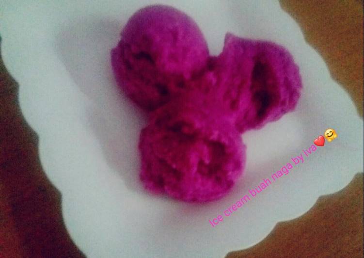 Resep Ice cream buah naga yang Enak