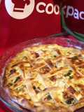 Tarta de jamón y puerro glaseado (sin azúcar)