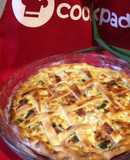 Tarta de jamón y puerro glaseado (sin azúcar)