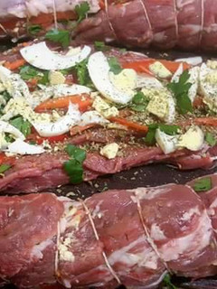 Una foto de Salomillos​ rellenos al horno con papas 😋