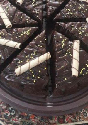 عکسی از دستور کیک شکلاتی خیس