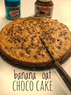Foto resep Banana oat choco cake