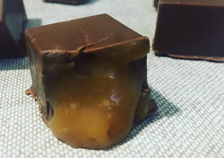 A révélé le secret de la recette Chocolat coeur caramel beurre salé Délicieux garanti