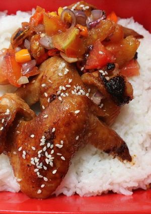 Foto resep Ayam bakar garlic teriyaki pedas