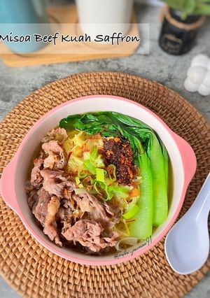 Foto resep Misoa Beef Kuah Saffron
