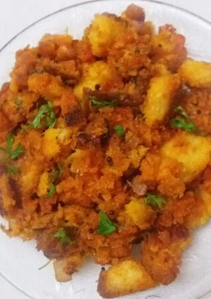 A picture of Bread poha.