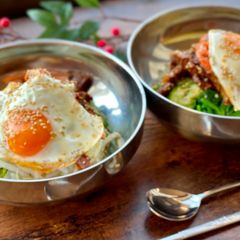 A picture of Korean Bibimbap.