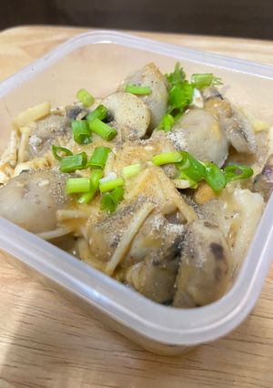 รูปของ เกี๊ยวปลาผัดไข่เค็ม 🥚(ไม่ใช้น้ำมัน)