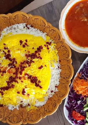 عکسی از دستور زرشک پلو با گوشت قرمز