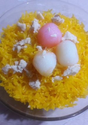 A picture of Zardah in desi ghee.
