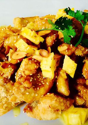 Hình của món Gà sốt cam.