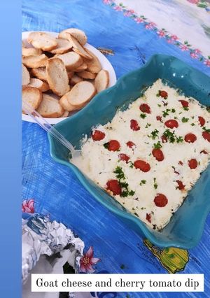 A picture of Warm Goat cheese and Tomato Dip.