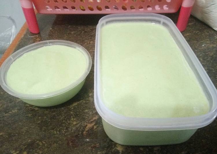 Resep Es krim pokcoy (es krim alpukat kw) Anti Gagal