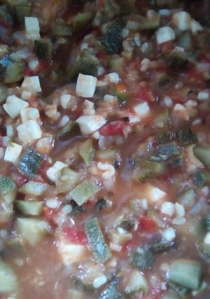 Una foto de Calabacitas con queso