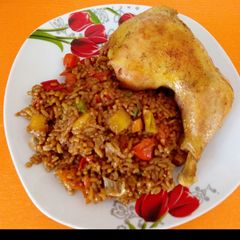 Carribean rice A picture of Carribean rice.