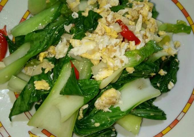 Resep Tumis Pakcoy Telur Orak Arik Oleh Cindy Cookpad