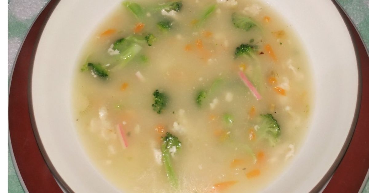 Sup Krim Ayam Kepiting Brokoli