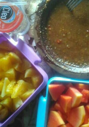 Foto resep Rujak buah sambel kacang
