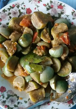 Foto resep 05. Terong hijau Tumis Terasi