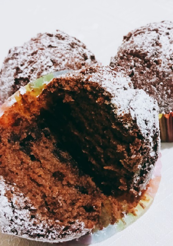 Una foto de Magdalenas con pepitas de chocolate