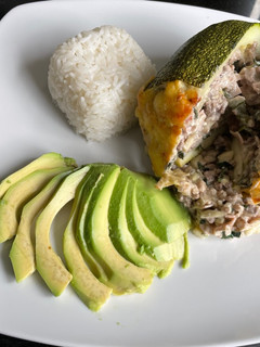 Una foto de Zucchini relleno al horno