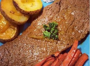 Una foto de Carne sudada al horno