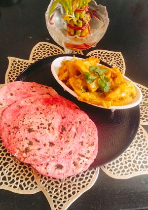 A picture of Millet PARATHA For Kids Bajra BEETROOT PARATHA /ROTI.