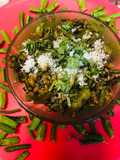 Gawar (Cluster beans) bhaji with no onion no garlic