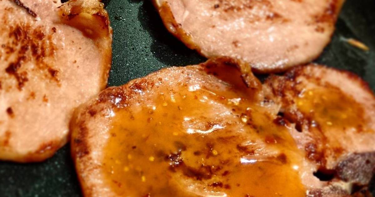 Chuletas de cerdo ahumadas a la mexicana con salsa de durazno don geras  Receta de MARTÍN GERARDO RAMÍREZ CORREA- Cookpad