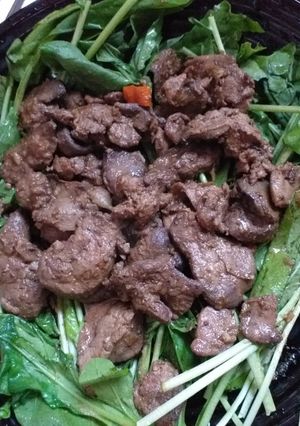 صورة لوصفة كبده فراخ بطريقه الكبده السكندارني