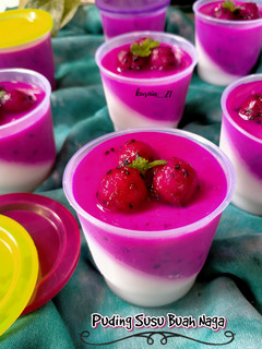 Foto resep Puding Susu Buah Naga
