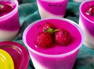 Foto resep Puding Susu Buah Naga