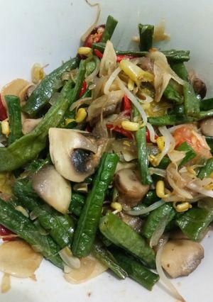 Foto resep Tumis jamur kacang panjang