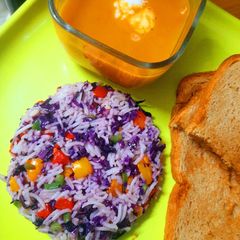 A picture of Garlicky Red Cabbage Rice.