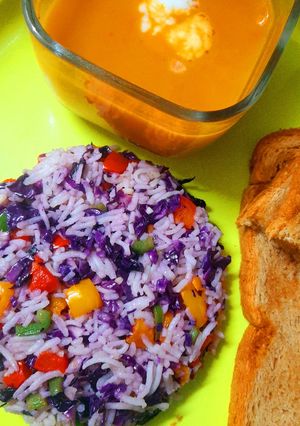 A picture of Garlicky Red Cabbage Rice.