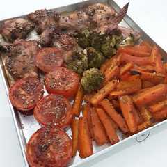 A picture of Healthy Roasted Chicken & Vegetables.
