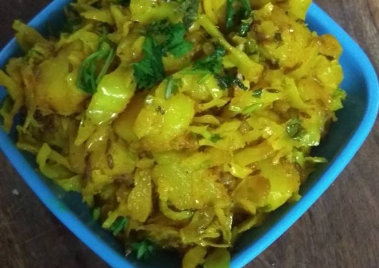 Recipe of Ultimate Cabbage-Potatoes Sabji