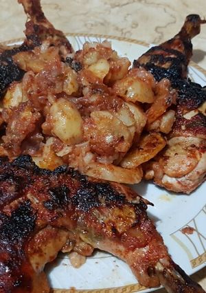 صورة لوصفة صينيه فراخ بالبطاطس ورائحه الفحم