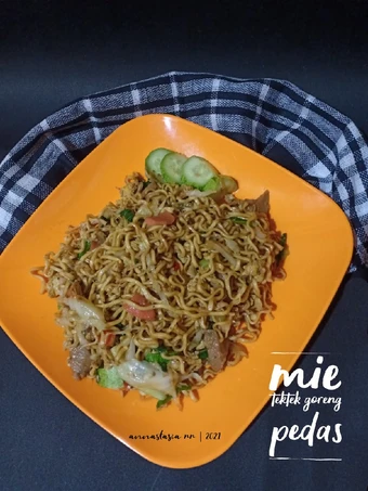 Cara Mudah Menyiapkan Resep Mie Tektek goreng pedas yang Lezat Sekali Anti Ribet, Lezat