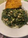 Verdura fagioli e pizza alla Campana