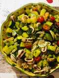 Antipasto di pesce con salsa al prezzemolo